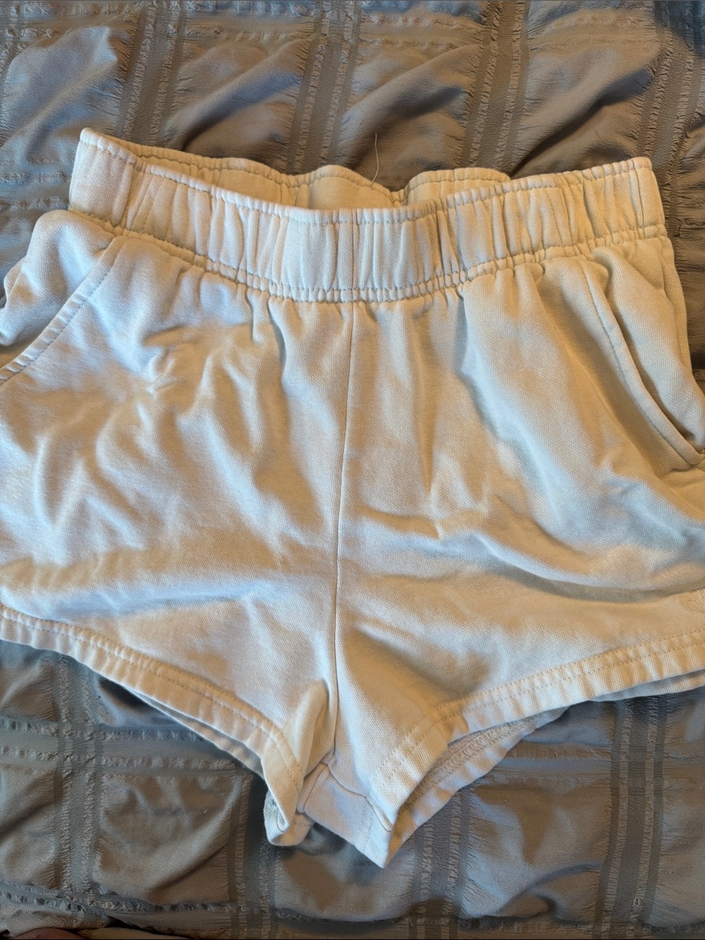 North Face Casual Elastic Waist cream Cotton Shorts